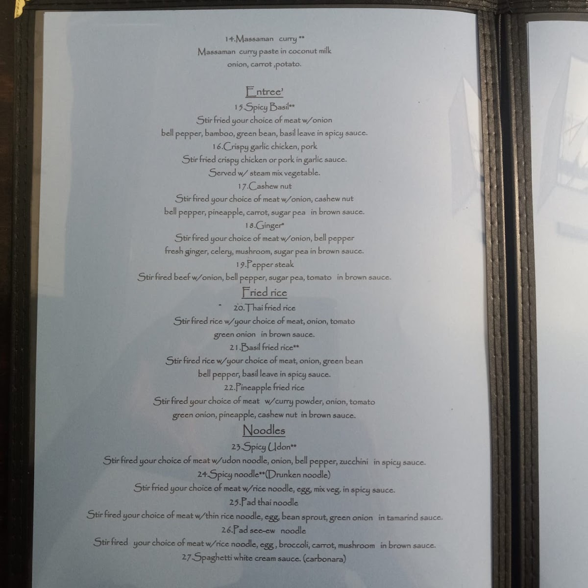 Thai and Vine Photo Menu 5