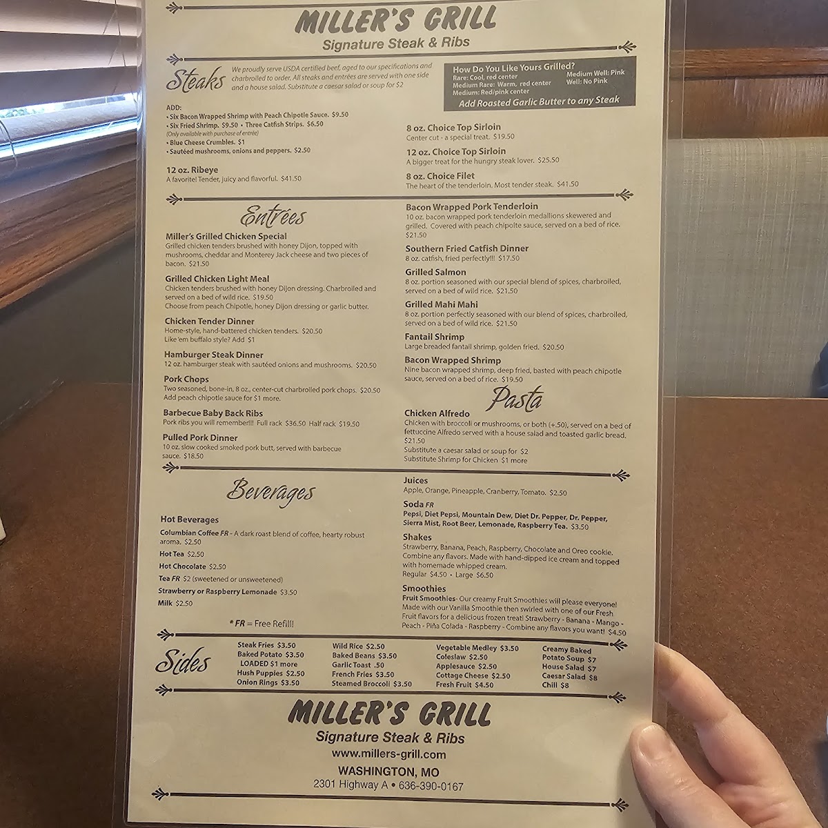 Miller's Grill Inc Photo Menu 2