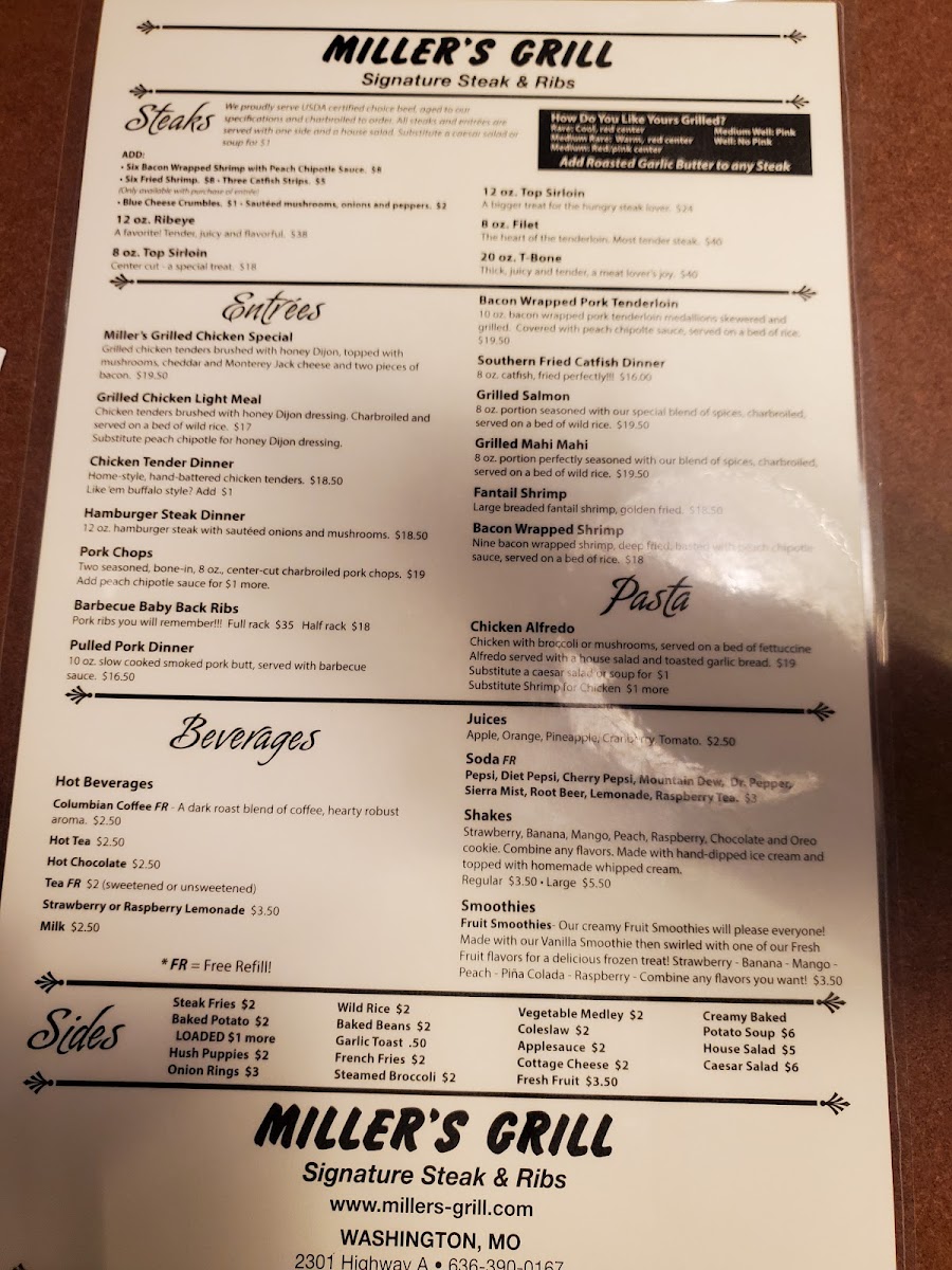 Miller's Grill Inc Photo Menu 5