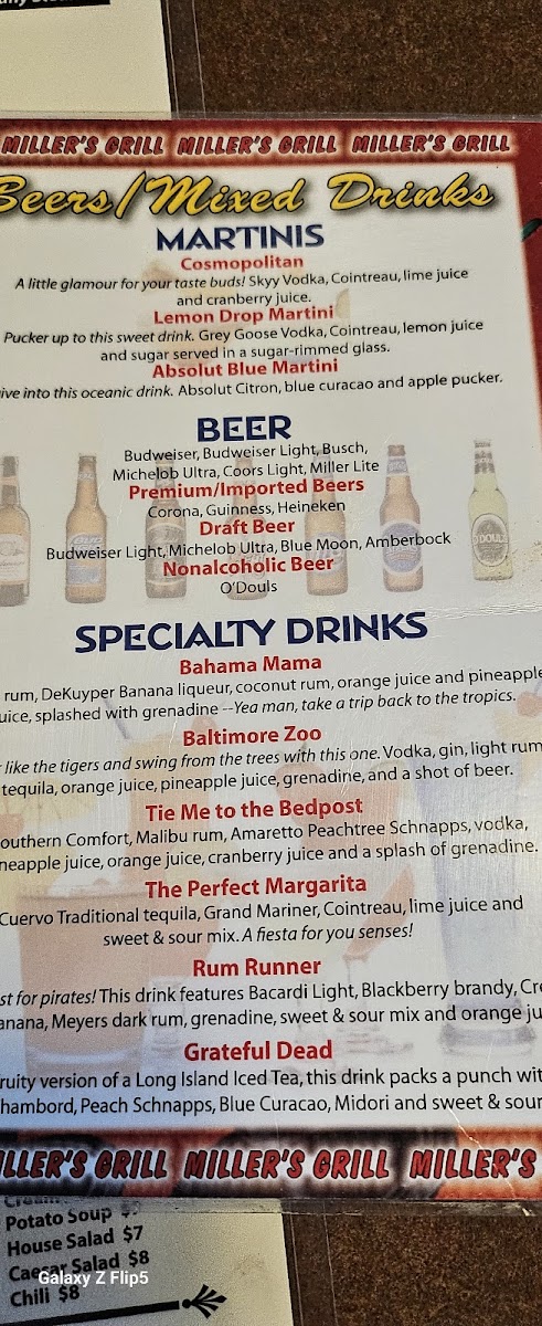 Miller's Grill Inc Photo Menu 6