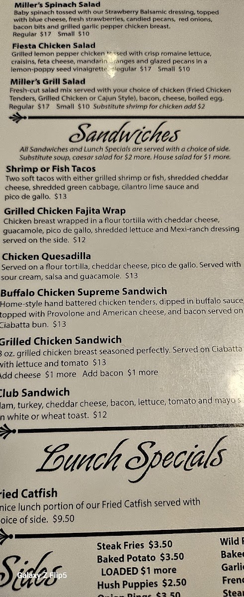 Miller's Grill Inc Photo Menu 7