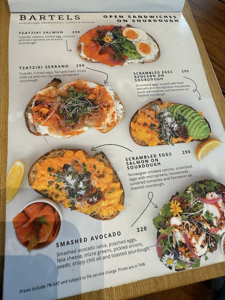 BARTELS Bang Tao - Sourdough Sandwiches, Coffee & Juicery Photo Menu 1