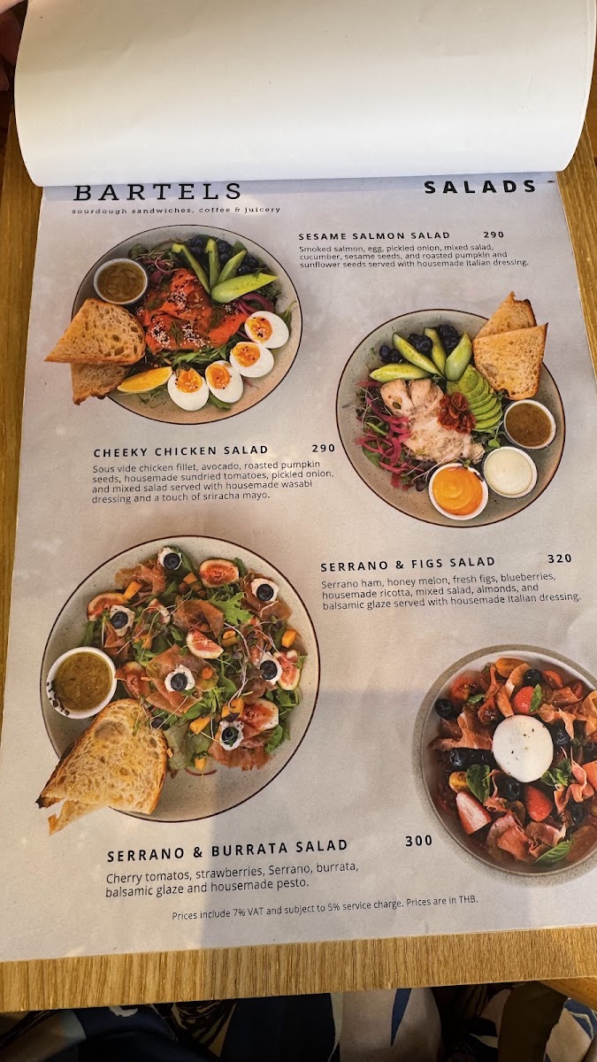 BARTELS Bang Tao - Sourdough Sandwiches, Coffee & Juicery Photo Menu 2