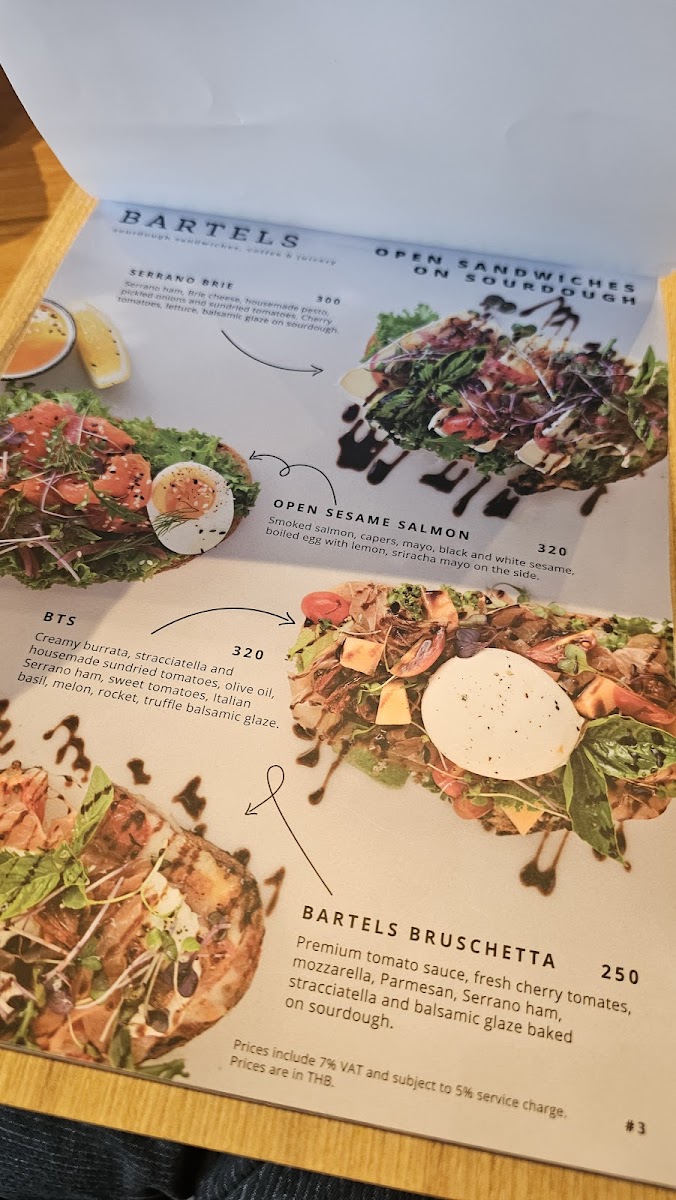 BARTELS Bang Tao - Sourdough Sandwiches, Coffee & Juicery Photo Menu 5