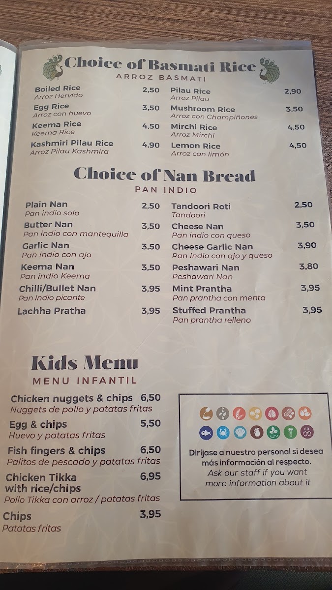 Maurya Indian Restaurant Photo Menu 2