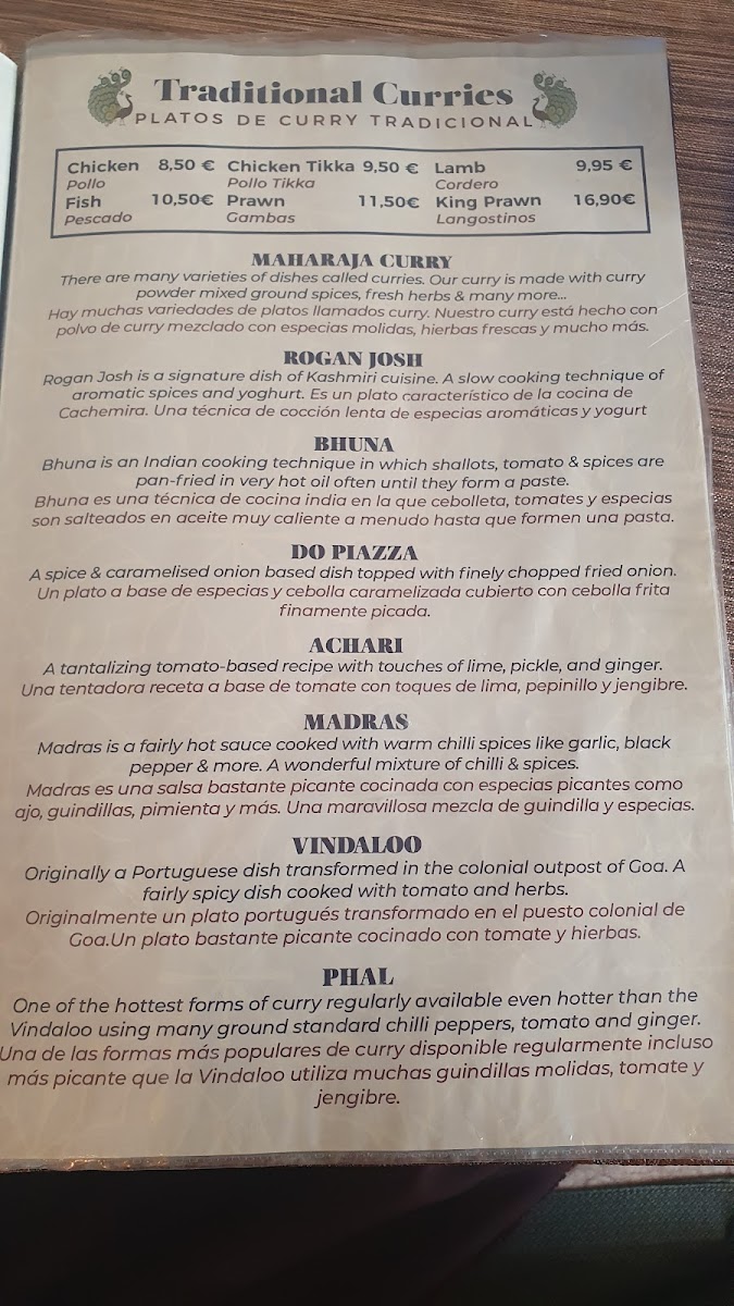 Maurya Indian Restaurant Photo Menu 4