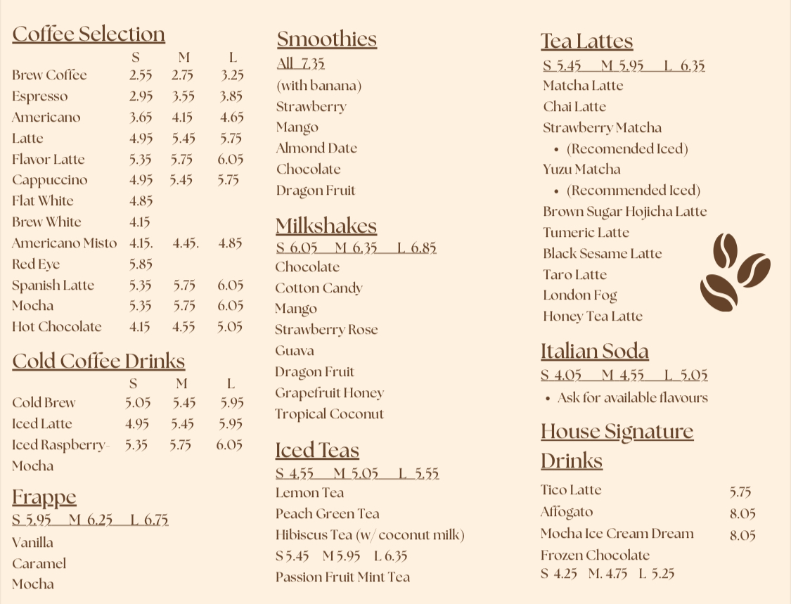 Westdale Cafe Photo Menu 2