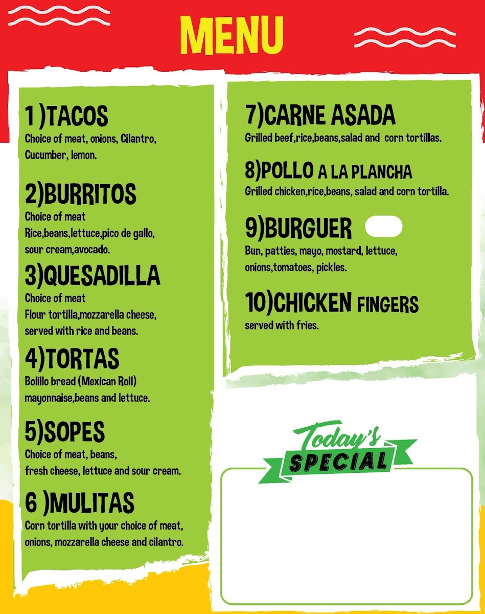 M&M Taqueria Photo Menu 1