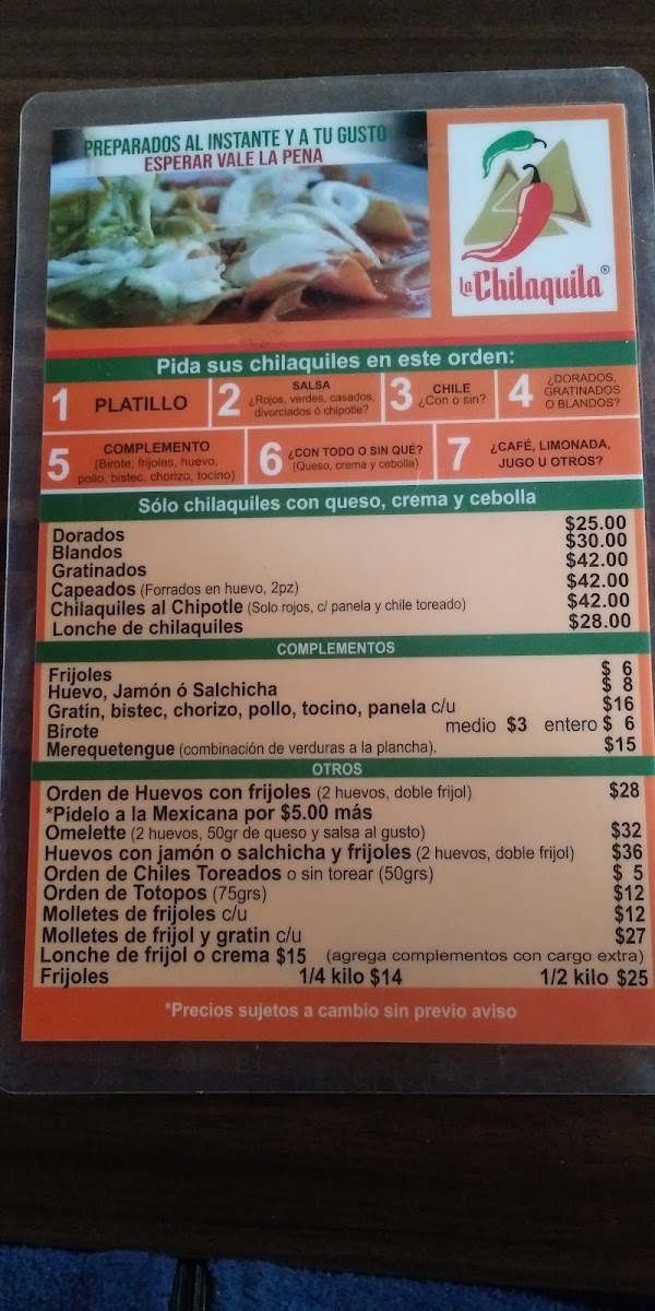 Chilaquiles La Chilaquila Ferrocarril Photo Menu 1
