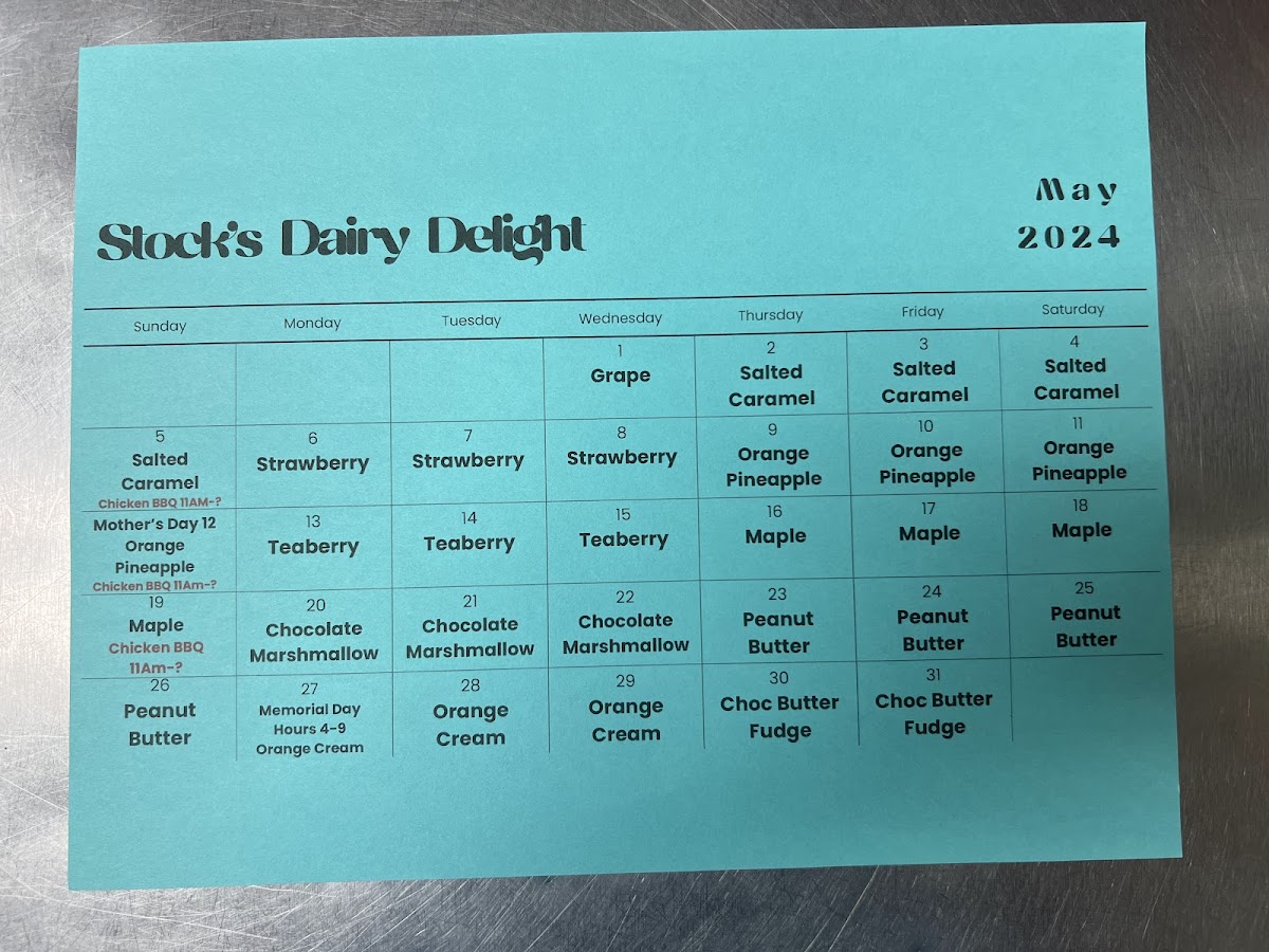 Stocks Dairy Delight Photo Menu 6