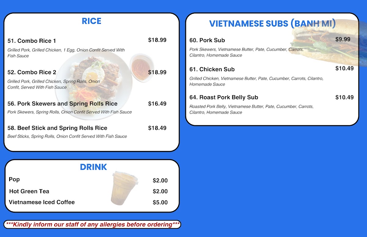 Pho Minh Photo Menu 3
