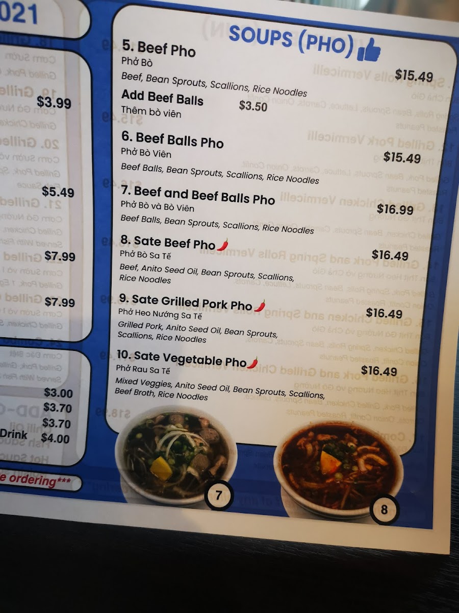 Pho Minh Photo Menu 4