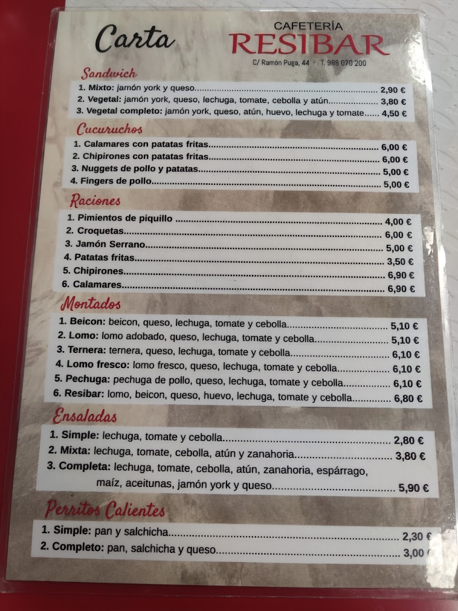 Cafetería RESIBAR Photo Menu 3