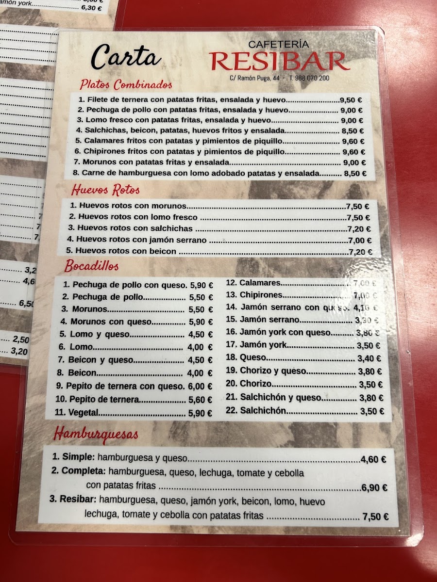Cafetería RESIBAR Photo Menu 4