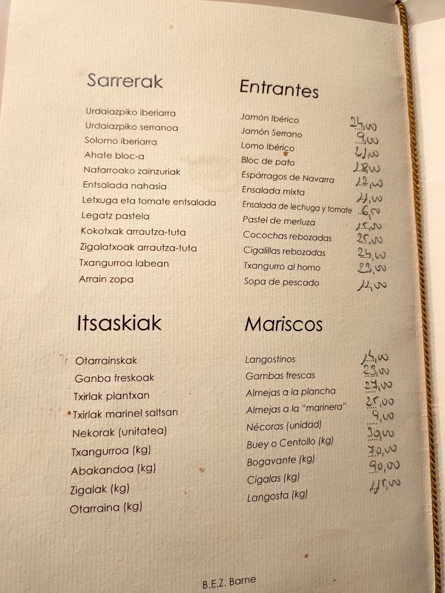 El Astillero Photo Menu 5