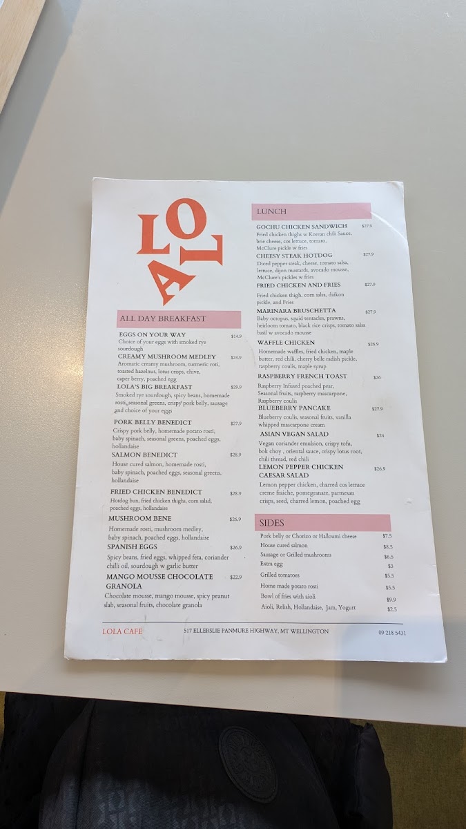 Lola Cafe Photo Menu 9