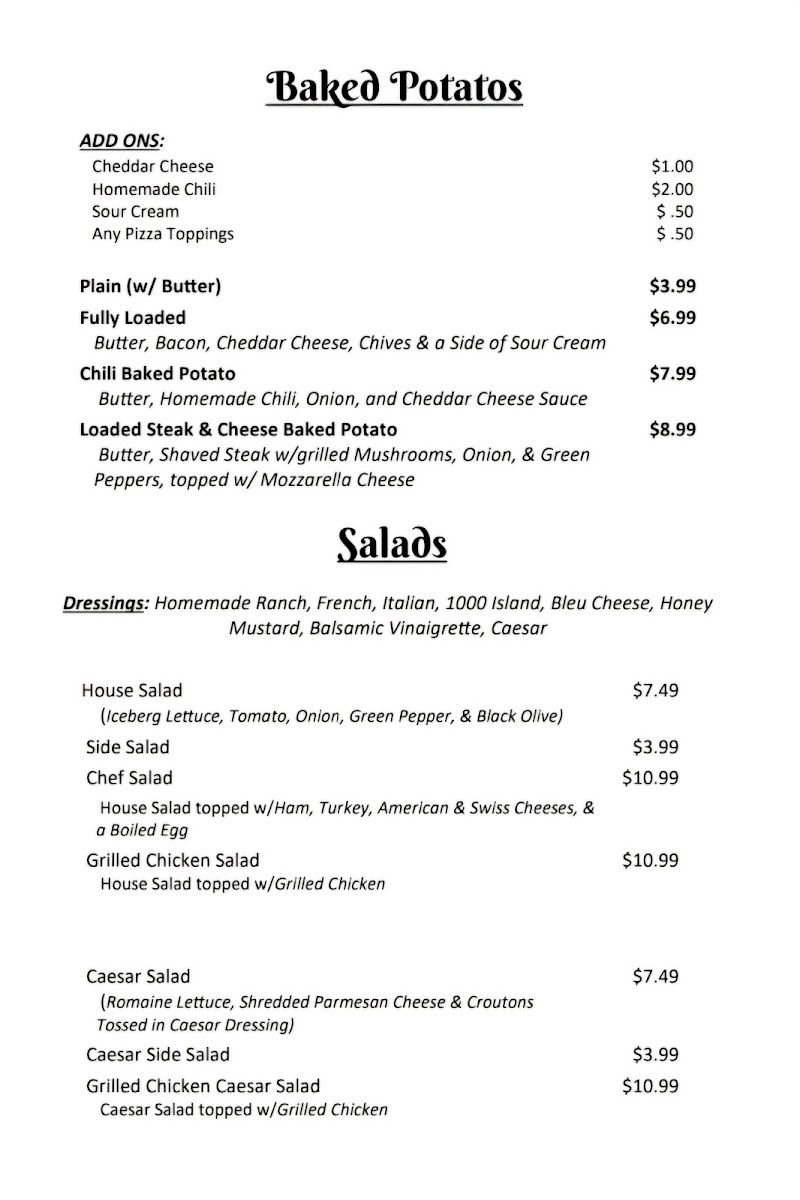 Maddy Moe’s Pizza Photo Menu 1
