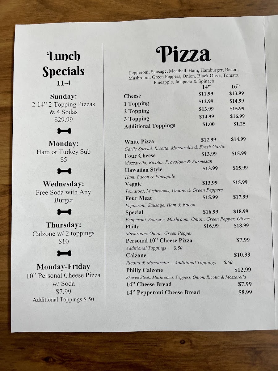 Maddy Moe’s Pizza Photo Menu 8