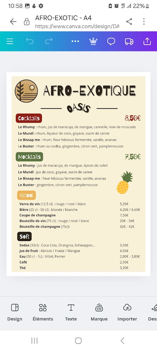 KAYOU RESTAURANT AFRO-EXOTIQUE Photo Menu 2