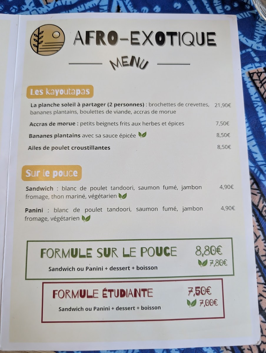 KAYOU RESTAURANT AFRO-EXOTIQUE Photo Menu 4