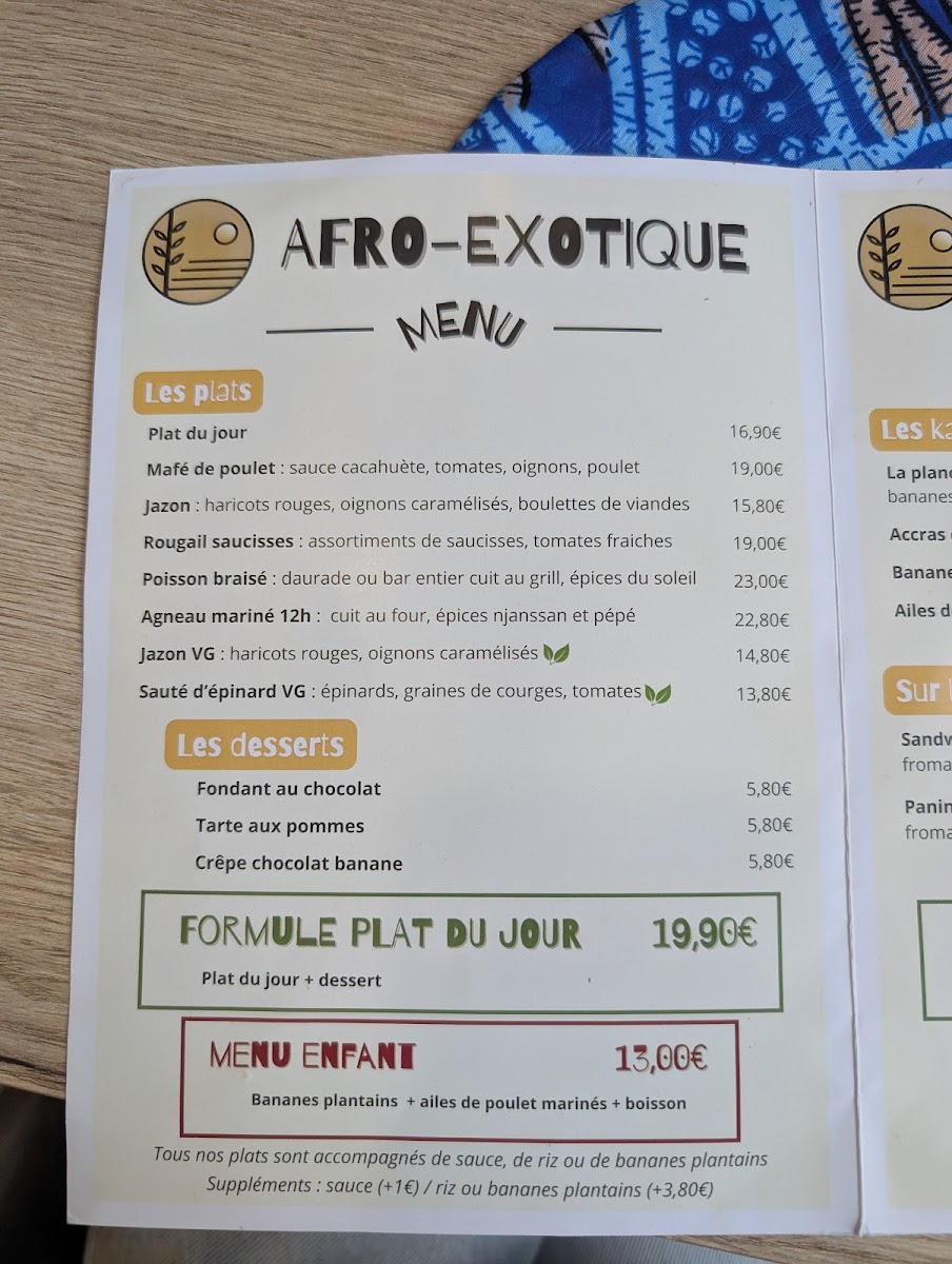 KAYOU RESTAURANT AFRO-EXOTIQUE Photo Menu 7