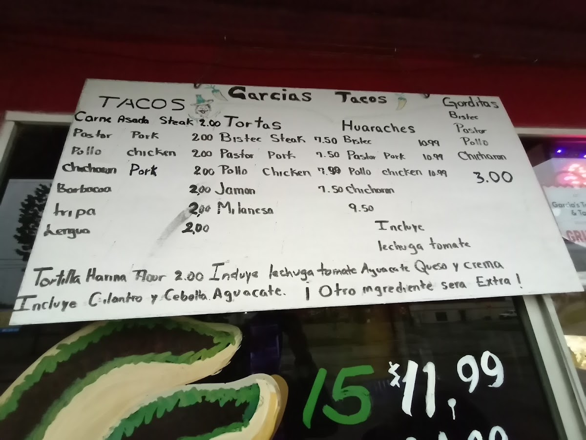 Garcia's Tamales Tacos y Mas Photo Menu 3