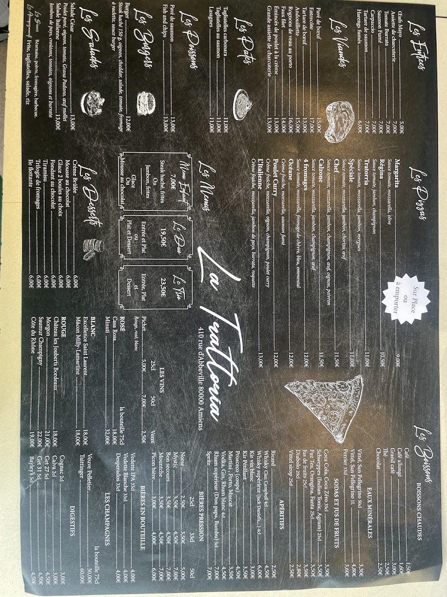 La trattoria Amiens Photo Menu 1