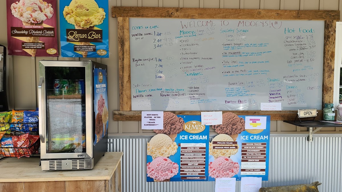 Mooey's Ice Cream Photo Menu 1