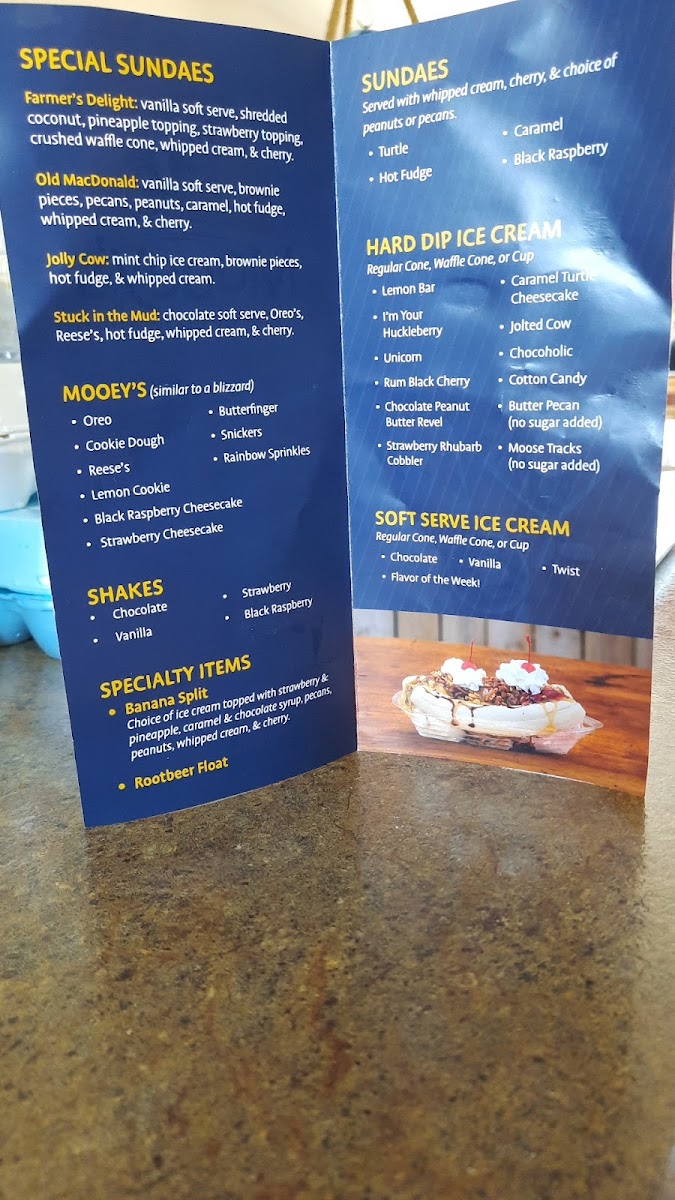 Mooey's Ice Cream Photo Menu 3