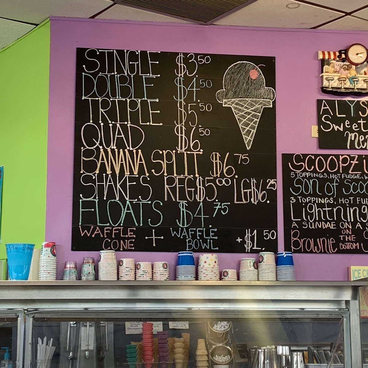 Sprinkles Ice Cream Shoppe Photo Menu 1