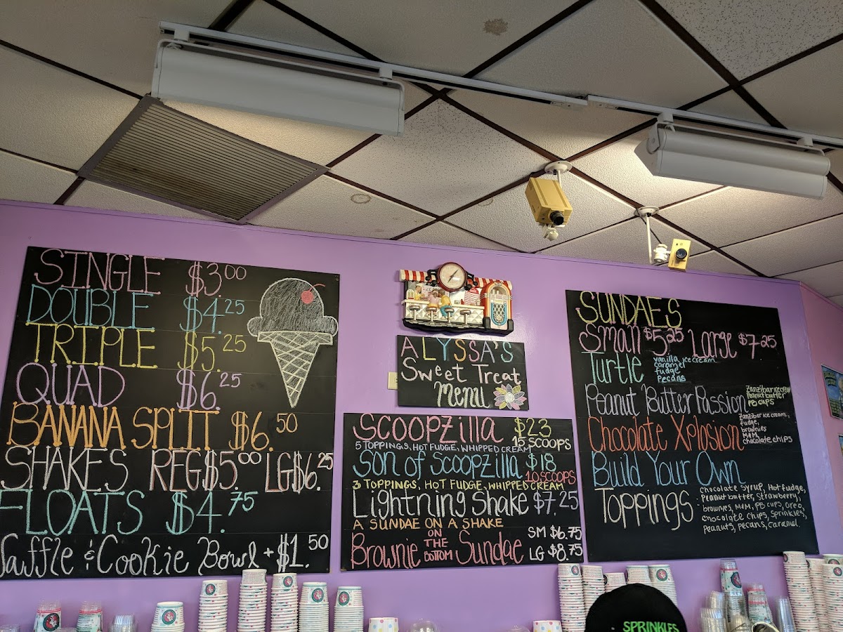 Sprinkles Ice Cream Shoppe Photo Menu 3