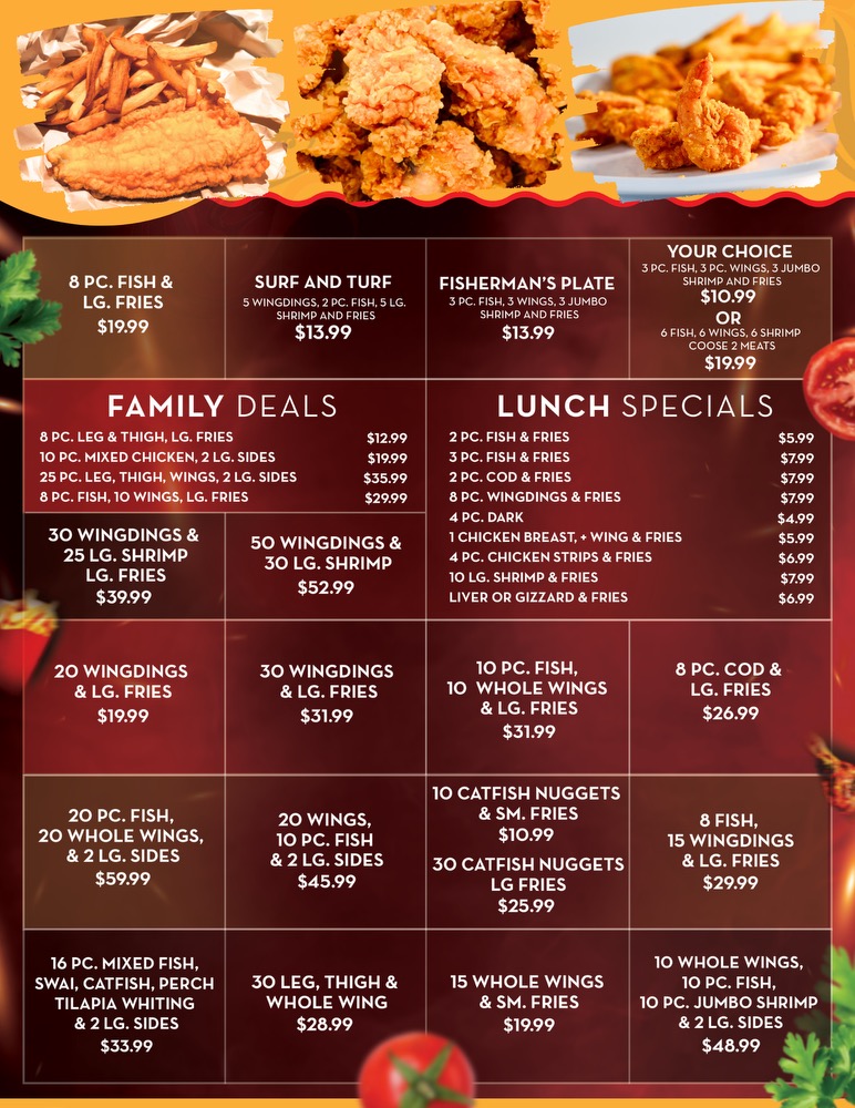 Fish and Chicken Affair Photo Menu 1