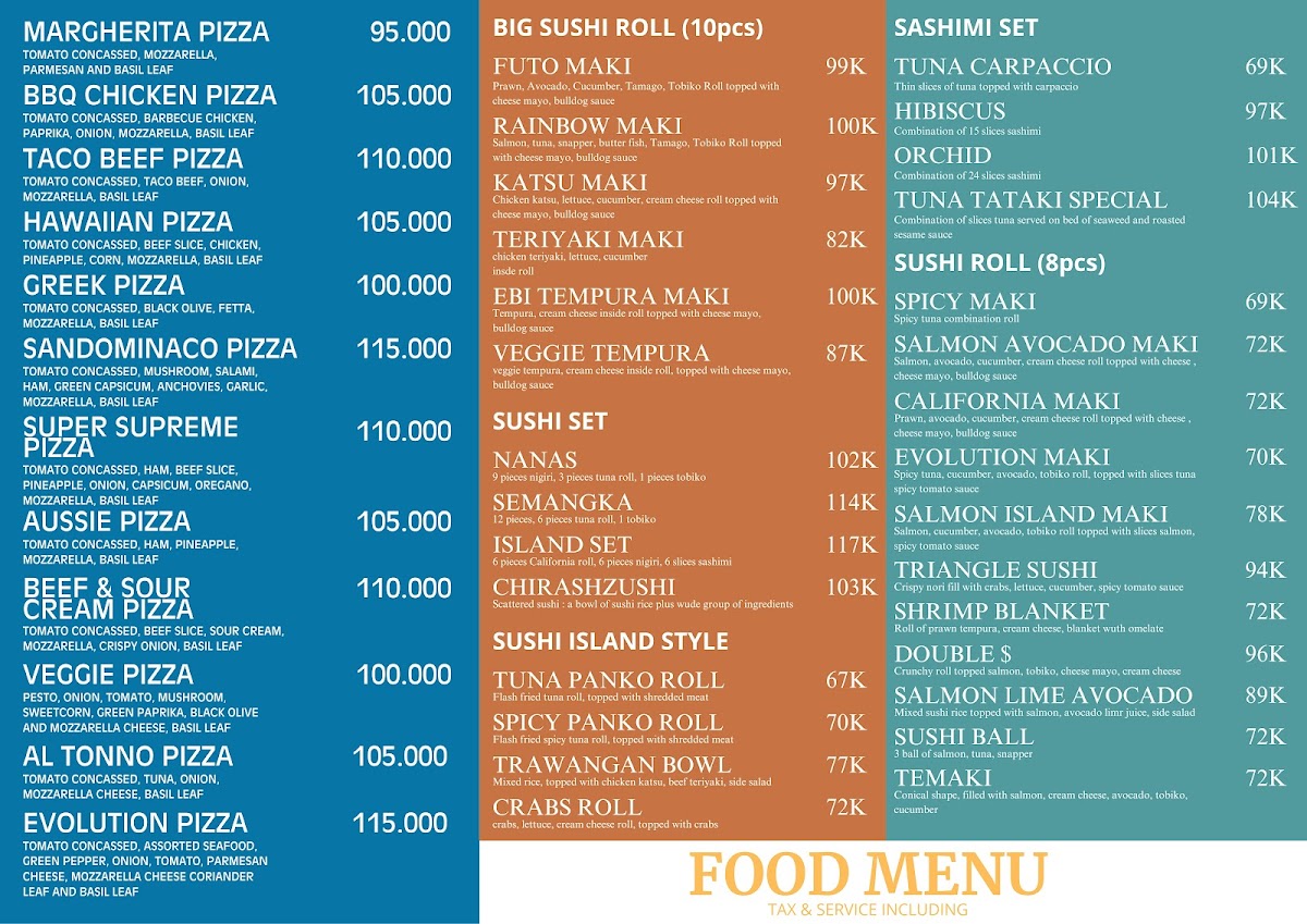 Good Times Gili T Photo Menu 2