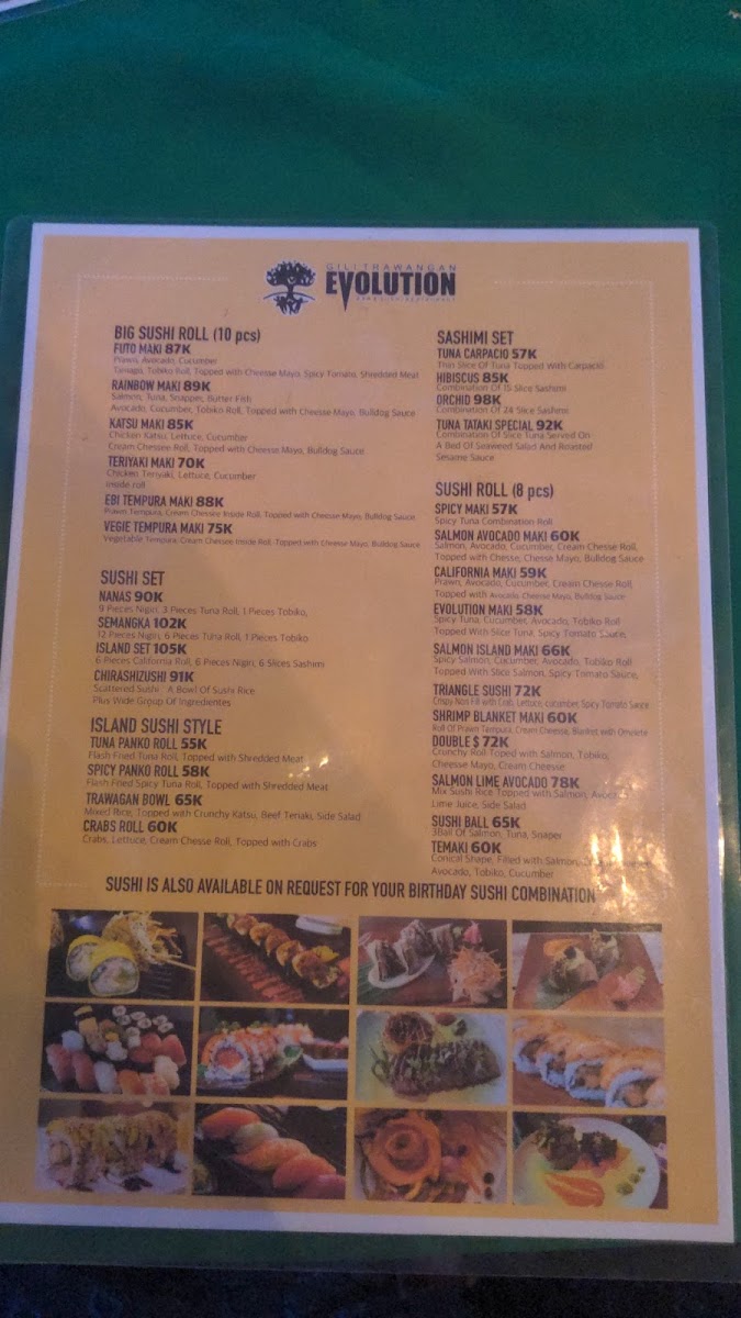Good Times Gili T Photo Menu 5