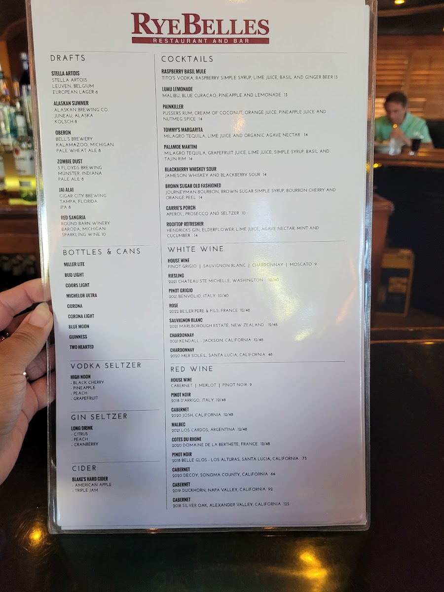 RyeBelles Restaurant & Bar Photo Menu 6
