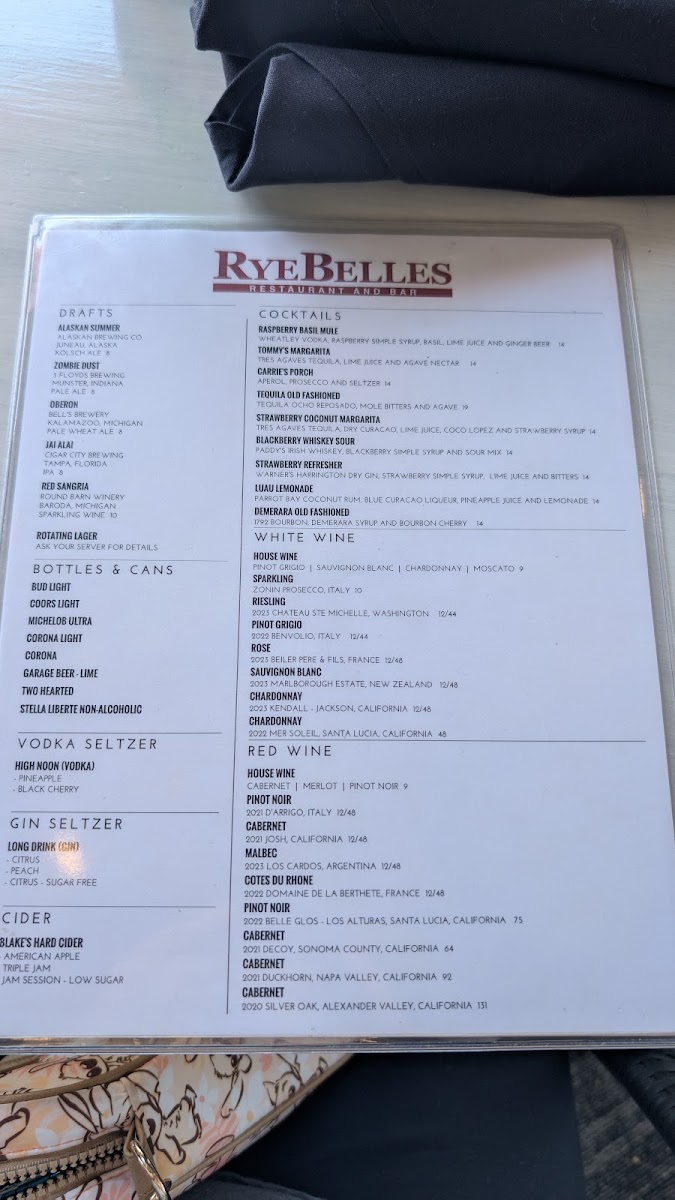 RyeBelles Restaurant & Bar Photo Menu 7