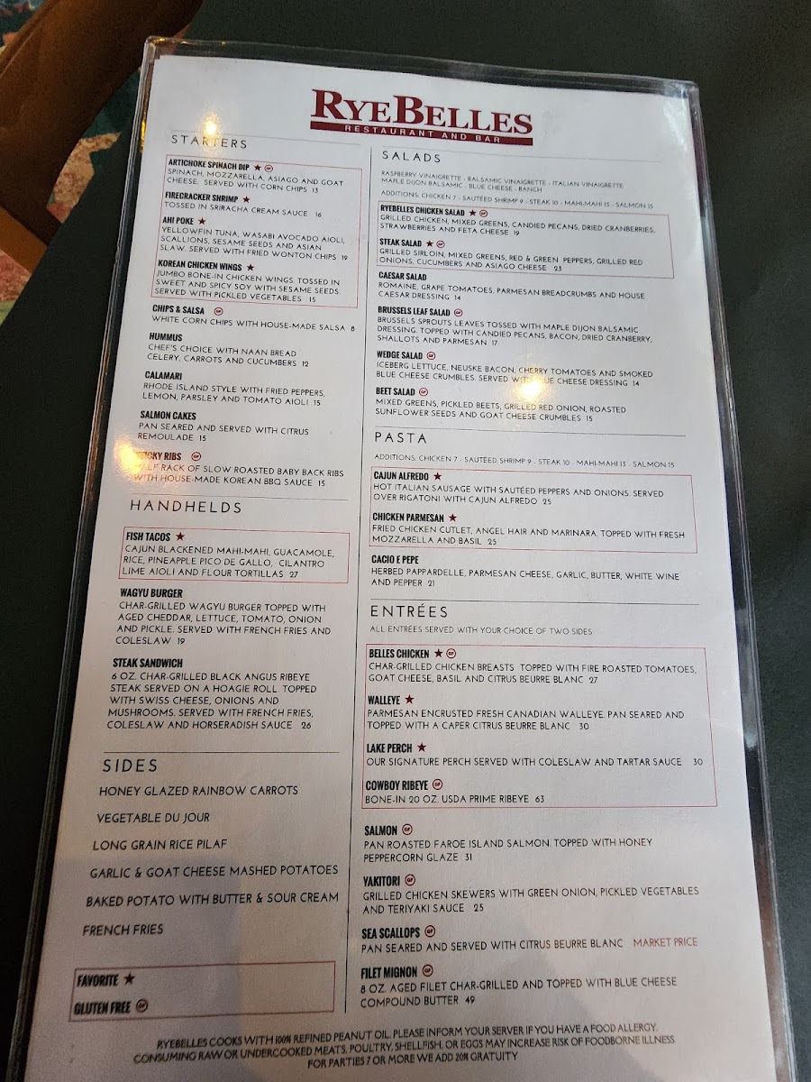 RyeBelles Restaurant & Bar Photo Menu 8