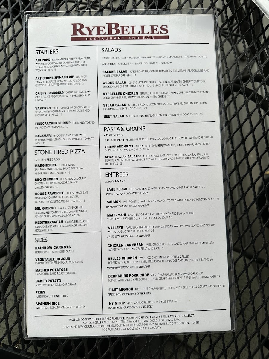 RyeBelles Restaurant & Bar Photo Menu 9