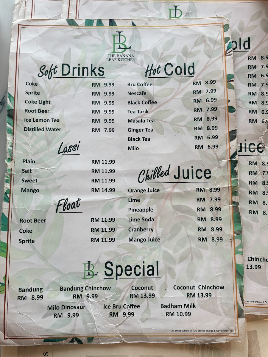 The Banana Leaf Kitchen Photo Menu 4