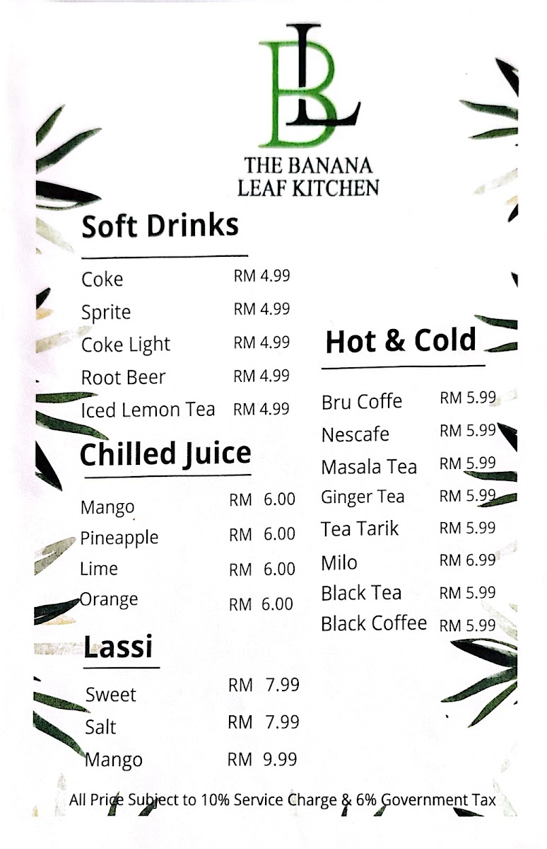 The Banana Leaf Kitchen Photo Menu 9