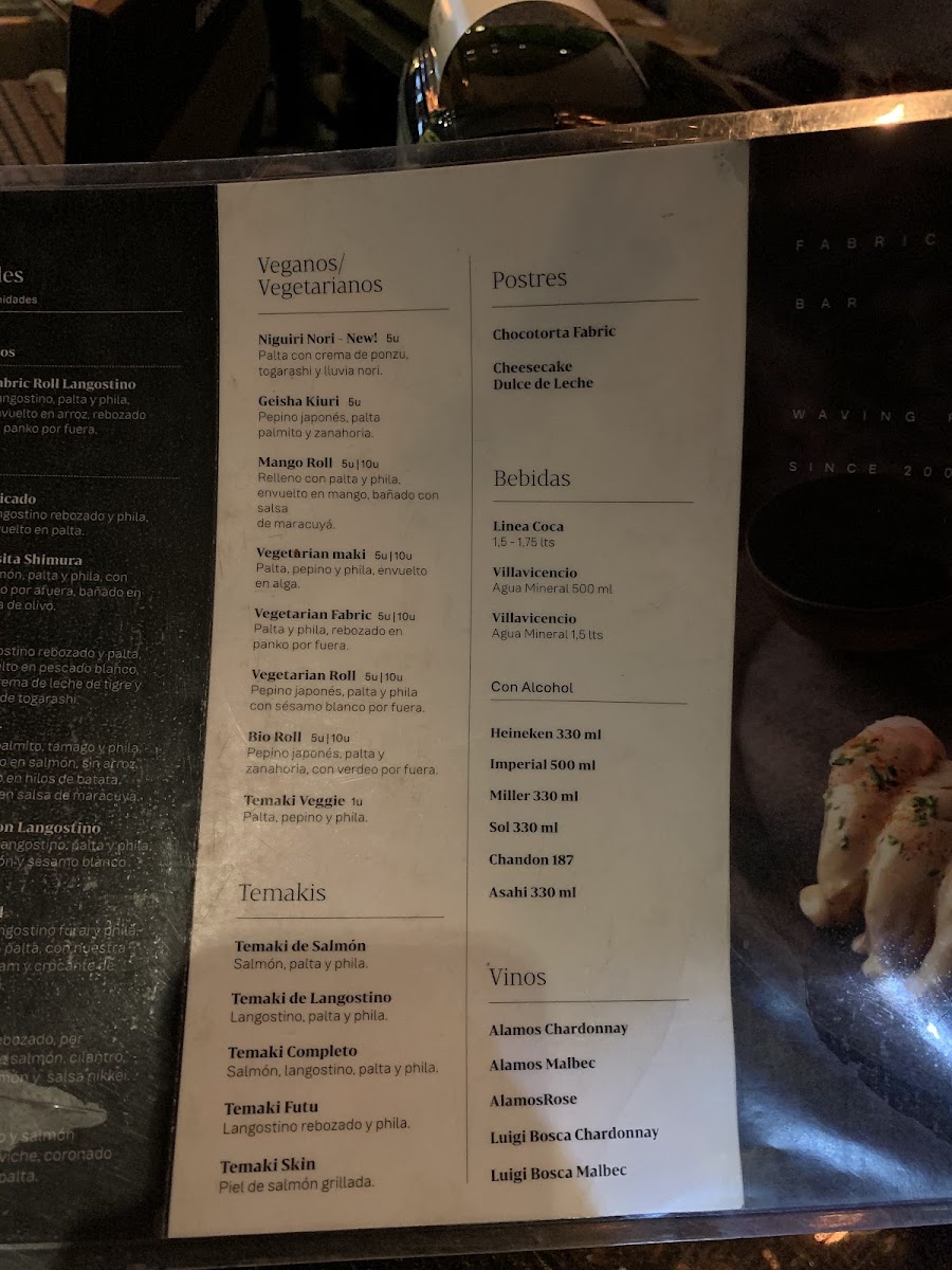 Fabric Sushi (Paseo Champagnat) Photo Menu 2