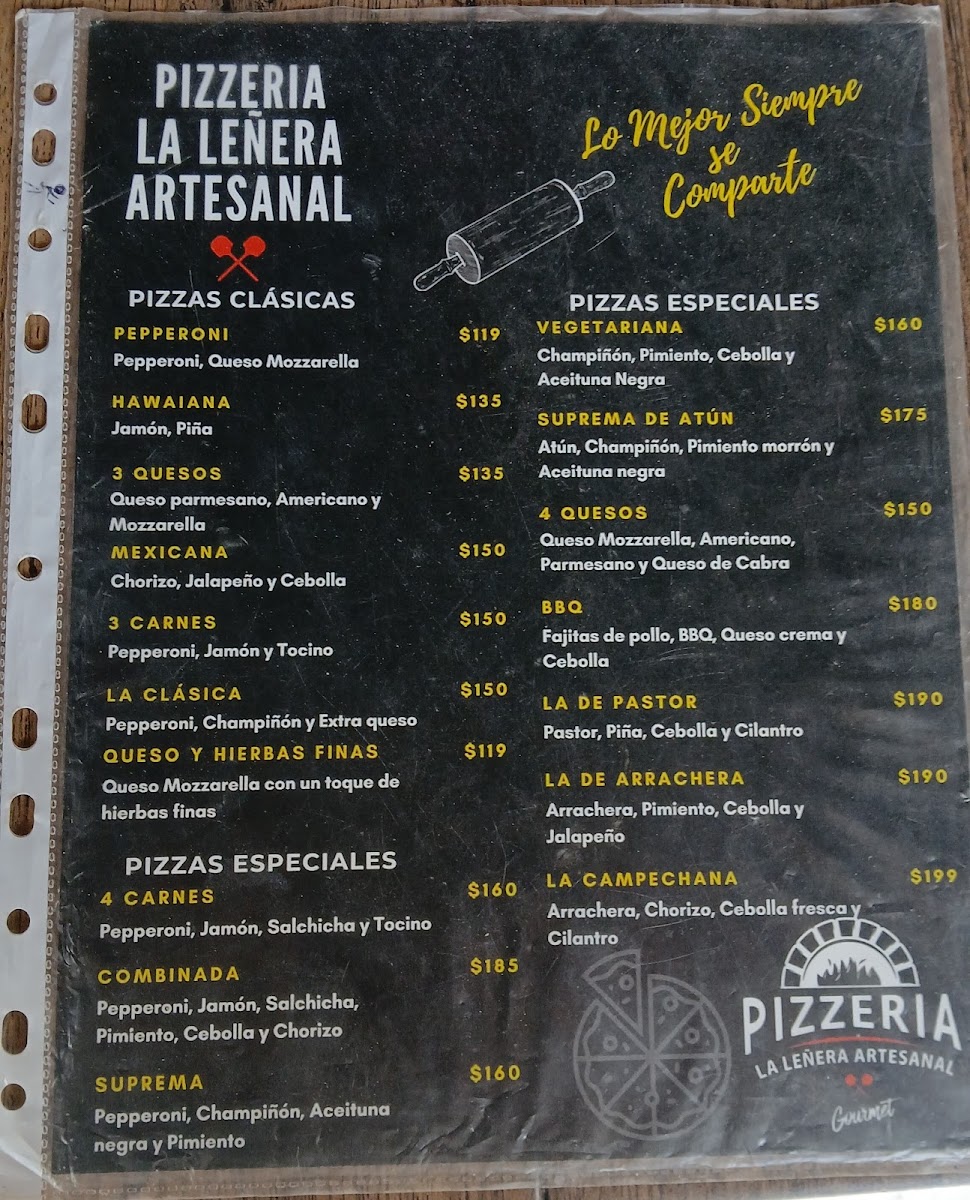 PIZZERIA LA LEÑERA - PIZZA A LA LEÑA( SUC. Punto Verde) Photo Menu 1