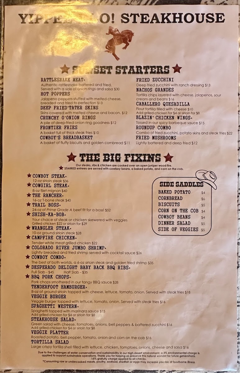 Yippee-Ei-O! Steakhouse Photo Menu 4