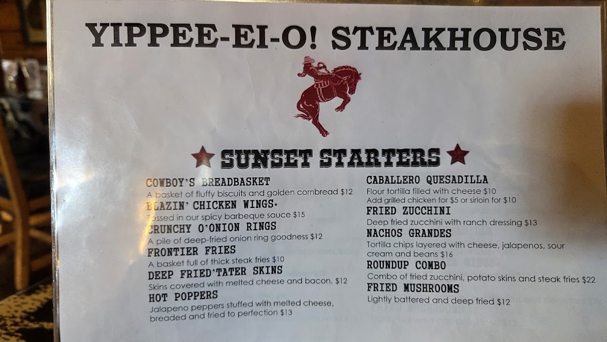 Yippee-Ei-O! Steakhouse Photo Menu 6