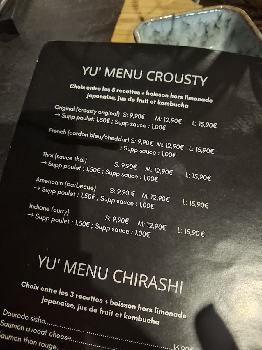 Yushi Sushi Photo Menu 1