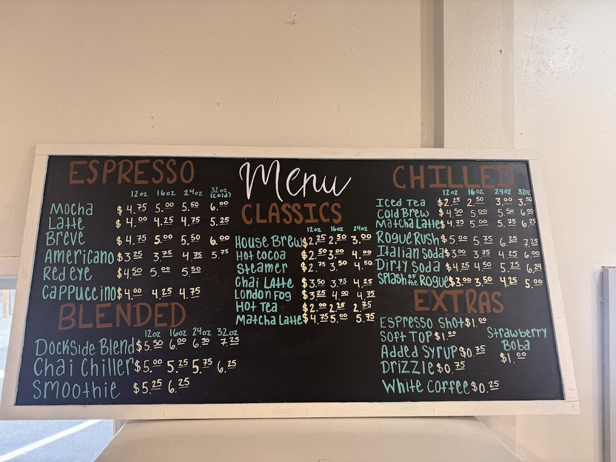 The Coffee Dock Photo Menu 1