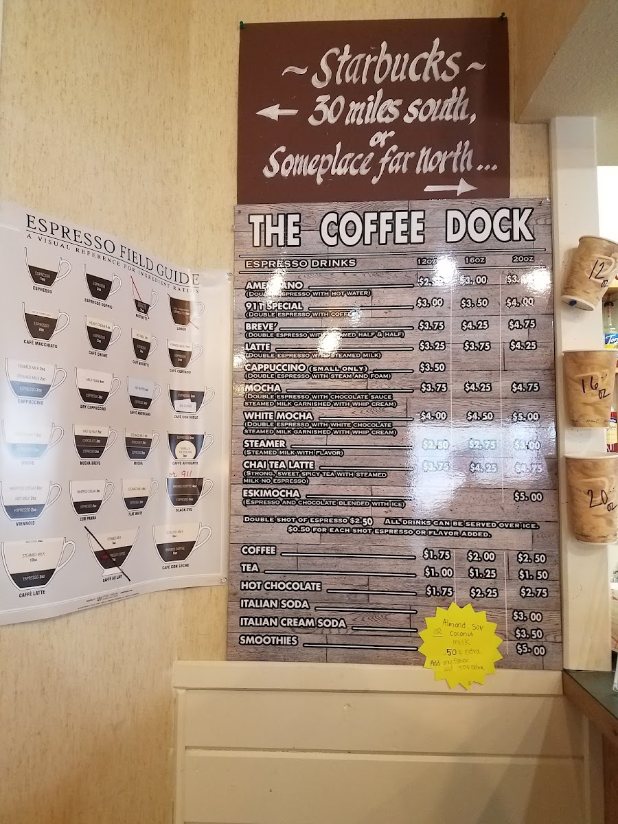 The Coffee Dock Photo Menu 2