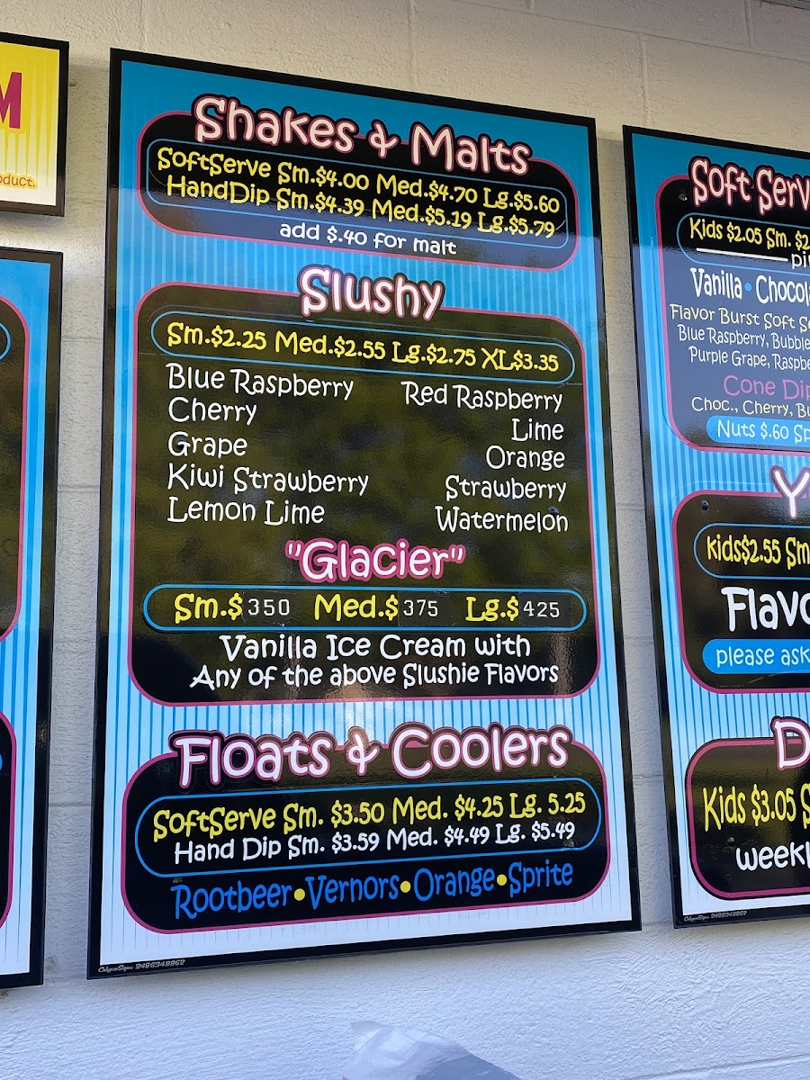 Frosty Freeze Photo Menu 6