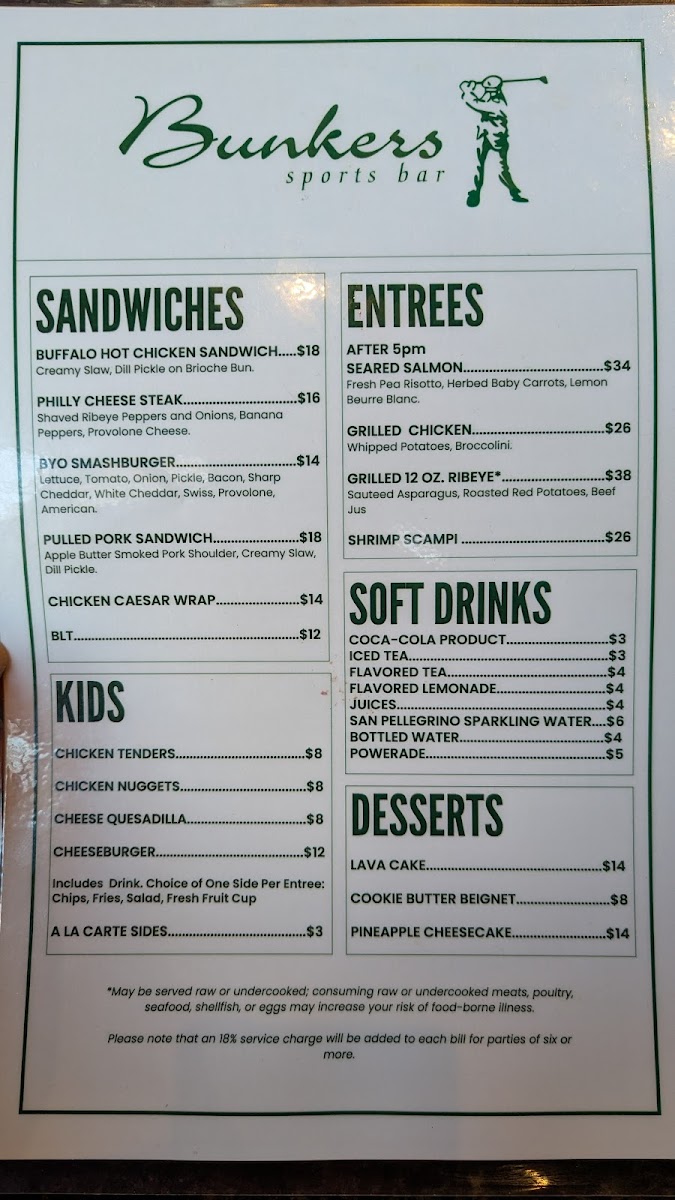 Bunkers | Sports Bar & Restaurant Photo Menu 2