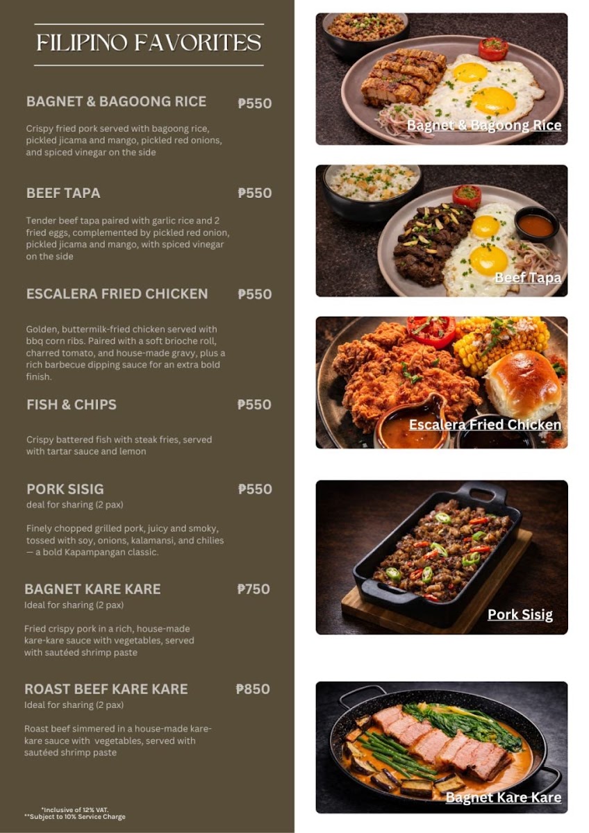 Escalera Cafe Photo Menu 3